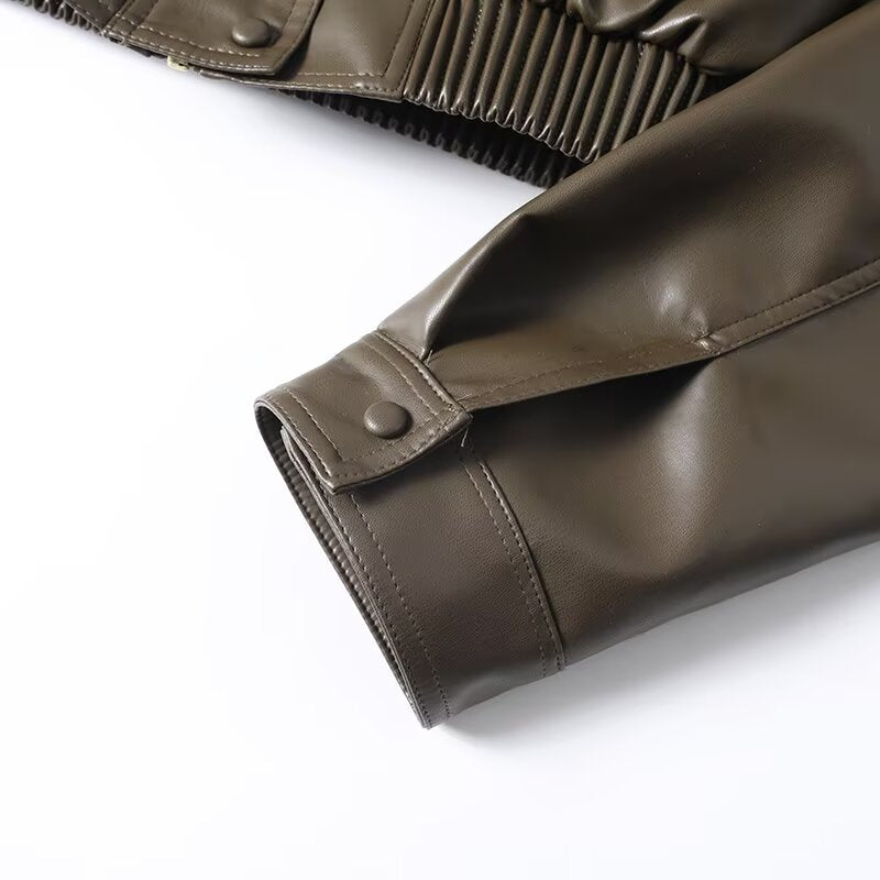 Luna Cropped Leather Jacket