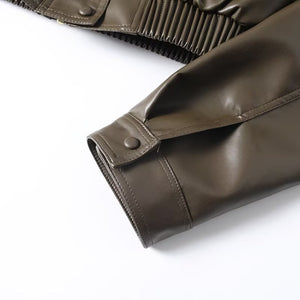 Luna Cropped Leather Jacket