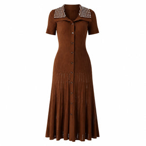 Beaded Collar Maxi Dress