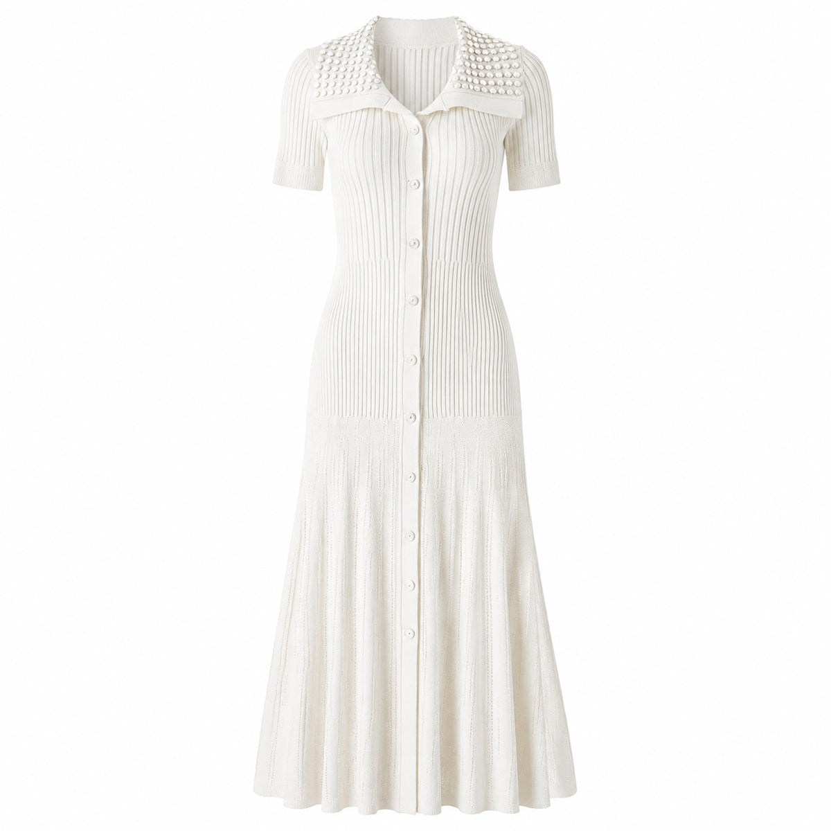 Beaded Collar Maxi Dress