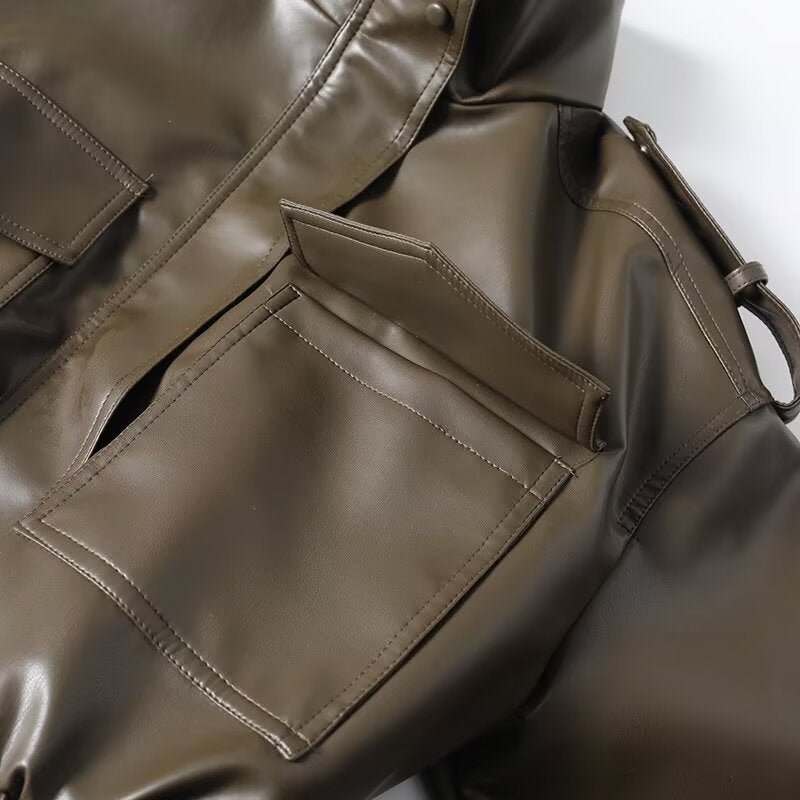 Luna Cropped Leather Jacket