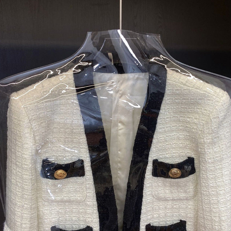 Contrast Trim Tweed Jacket and Pant