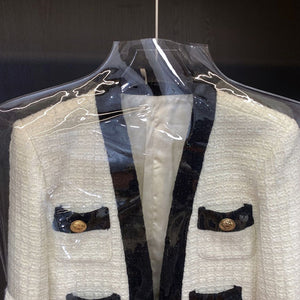Contrast Trim Tweed Jacket and Pant