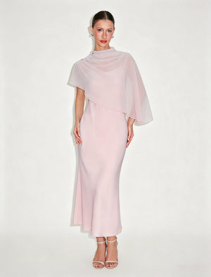 Grace Draped Cape Dress Set