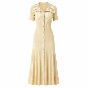 Beaded Collar Maxi Dress