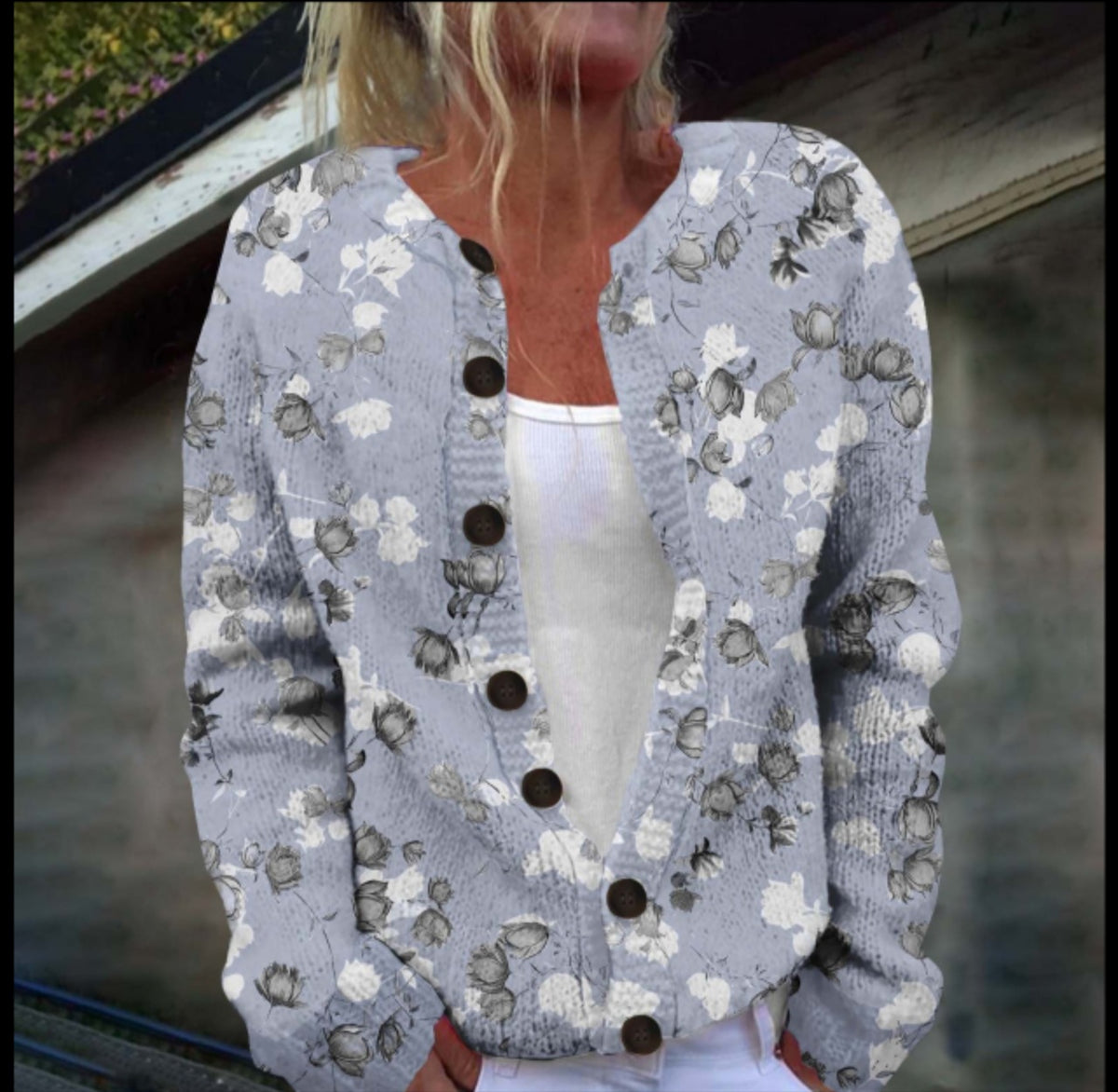 Floral Knit Cardigan