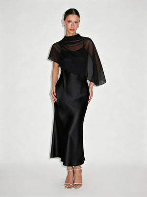 Grace Draped Cape Dress Set