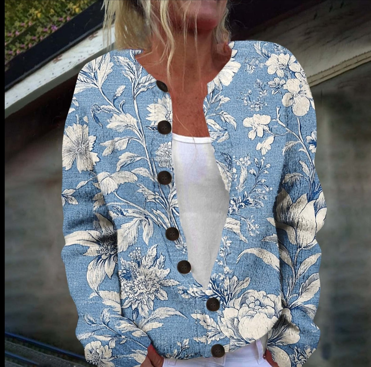 Floral Knit Cardigan