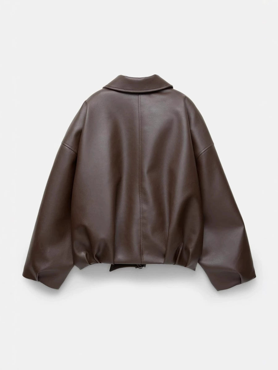 Belted Leather Jacket