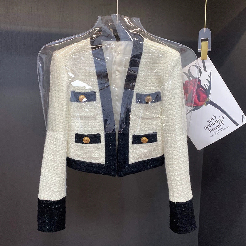 Contrast Trim Tweed Jacket and Pant