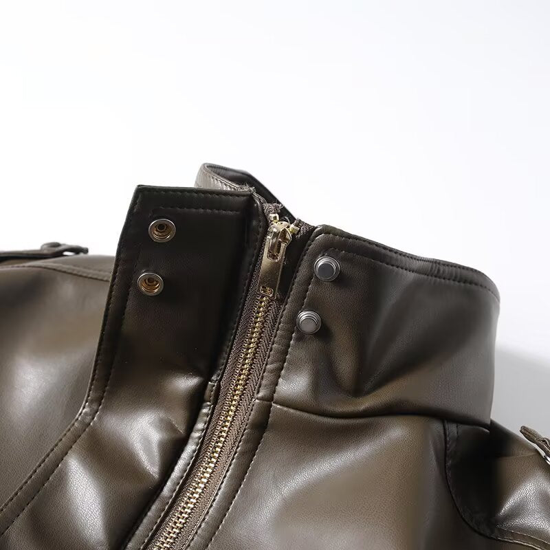 Luna Cropped Leather Jacket
