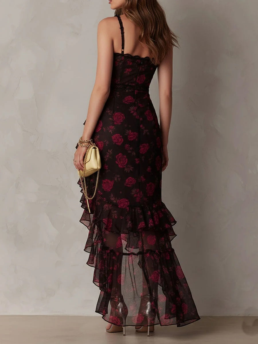 Blossom Mesh Midi Dress