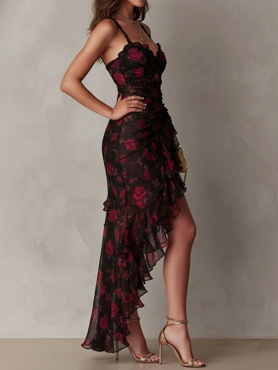 Blossom Mesh Midi Dress