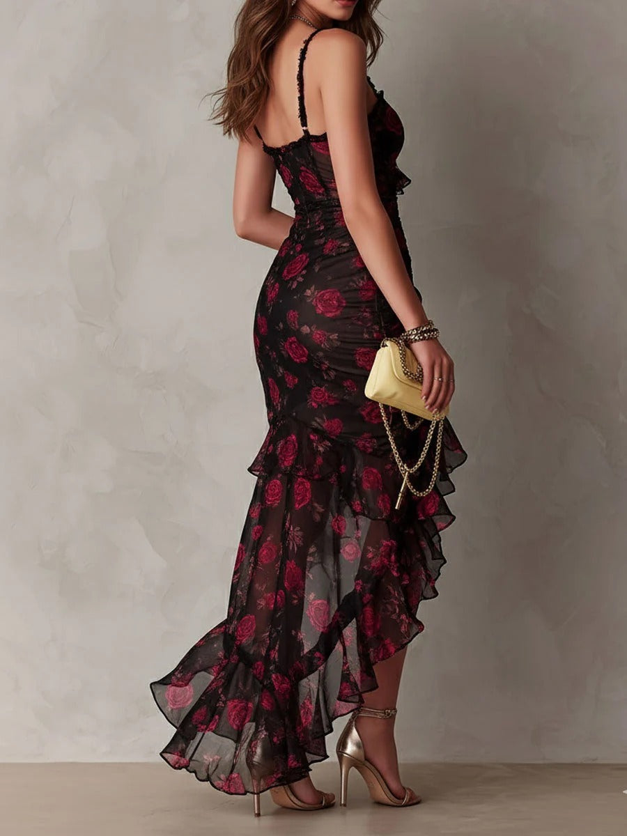 Blossom Mesh Midi Dress