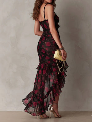 Blossom Mesh Midi Dress
