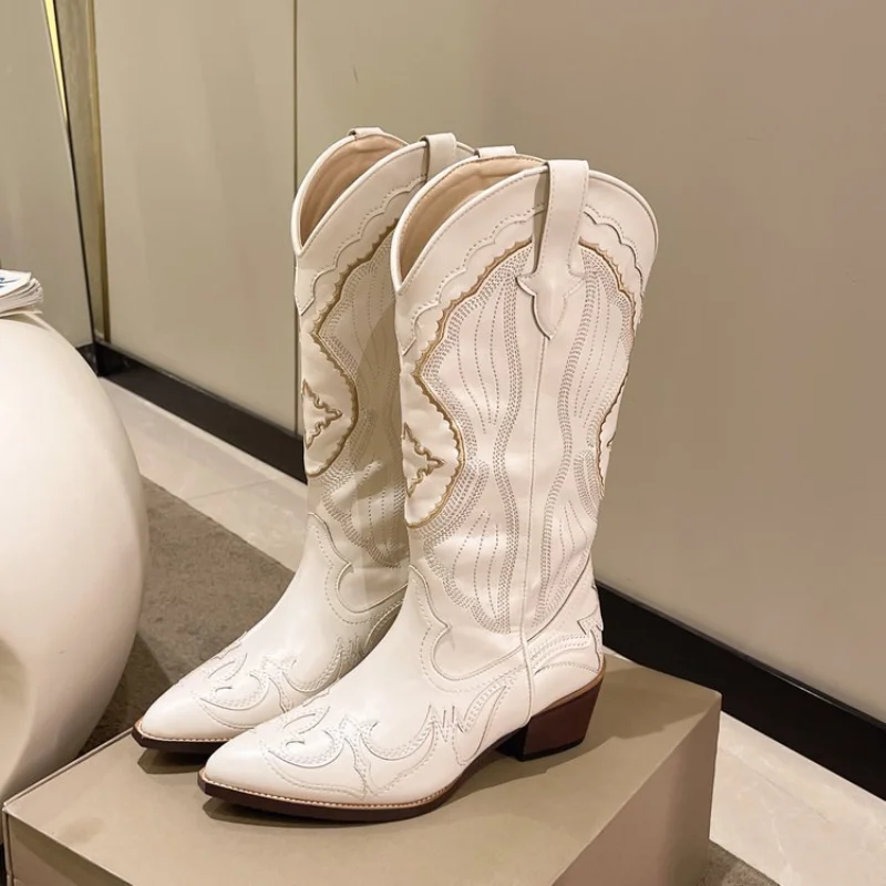 Ivory Western Boots