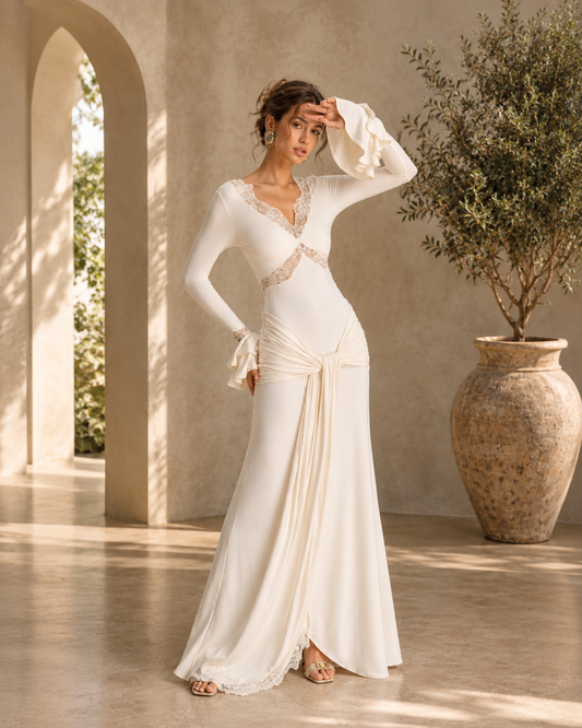 Slinky Lace Maxi Dress