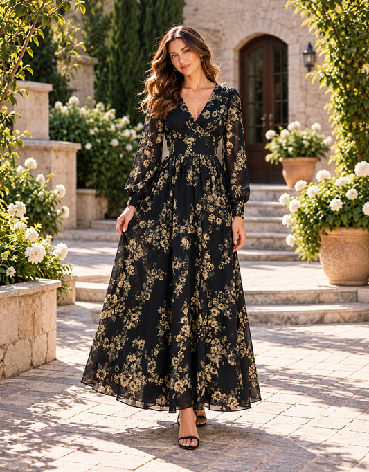 Vintage Printed Dress