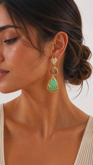 Multi-Stone Drop Earrings
