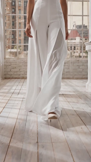 Backless Wide-Leg Jumpsuit