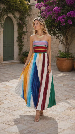 Aurora Pleated Maxi Dress